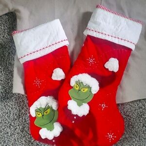 Pottery Barn Quilted Grinch Stockings Price is for 1 / 2 available